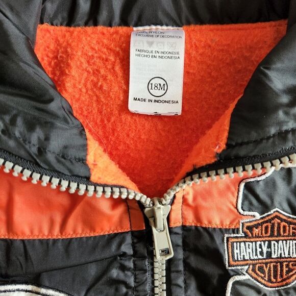 Harley Davidson Toddler Zip Front Vest Size 18 Months - Picture 3 of 4